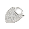 Brass Micro Pave Cubic Zirconia Pendants KK-P299-13P-2