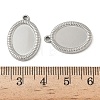 304 Stainless Steel Pendant Cabochon Settings STAS-D127-18A-P-3