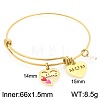 Mother's Day 304 Stainless Steel Charm Bangles for Women WG05AE3-09-1
