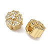 Brass Micro Pave Clear Cubic Zirconia Beads KK-L257-29G-2