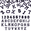 36Pcs 2 Sets 2 Styles Letter A~Z & Number 0~9 Polyester Embroidery Sew On Patches Sets PATC-TA0001-55G-1