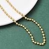 Brass Ball Chain Necklaces for Women NJEW-B148-01B-G-3