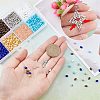 800Pcs 8 Colors 2-Hole Seed Beads SEED-SC0001-02-3