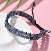 Natural Blue Aventurine and Synthetic Hematite Adjustable Braided Bead Bracelets BJEW-H626-01-01-3