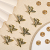 12Pcs Alloy Bees Lapel Pin JEWB-CA0001-36AG-3