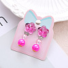 Alloy Plastic Clip-on Earrings for Kid WG21FF0-28-1