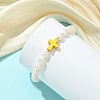 Natural Cultured Freshwater Pearl & Alloy Beads Stretch Bracelets for Women BJEW-JB14103-01-2