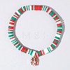 Christmas 304 Stainless Steel Enamel Charm Bracelets AH2991-17-1