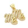 Brass Micro Pave Clear Cubic Zirconia Pendants FIND-Z041-11A-1