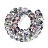 Electroplate Transparent Glass Beads Strands X-EGLA-N022-04A-D04-2