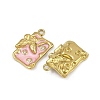 304 Stainless Steel Enamel Pendants STAS-L302-08G-2