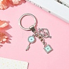 Alloy Enamel & Rhinestone Keychain KEYC-YW00074-04-1