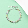 Platinum Tone Brass Micro Pave Cubic Zirconia Tennis Bracelets BJEW-B160-01P-01-2
