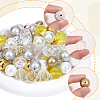 120Pcs 12 Colors Opaque Acrylic Beads MACR-PA0001-69-6