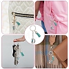 Alloy with Resin Imitation Synthetic Turquoise Keychain KEYC-YW00087-01-6