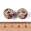 Printed Schima Wood Beads WOOD-N017-01E-3