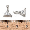 Brass Micro Pave Clear Cubic Zirconia Pendants KK-C259-01P-3
