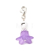 Frosted Flower Transparent Acrylic Pendant Decoration HJEW-JM00628-01-2