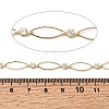 Handmade Brass Pave Clear Cubic Zirconia Horse Eye Link Chains CHC-G027-03LG-3
