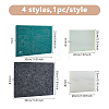 4Pcs 4 Styles PVC Cutting Mat Pad AJEW-DC0004-19-2