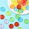 Flat Round Transparent Acrylic Beads X-MACR-R546-26-5
