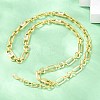 7MM Brass Pave Cubic Zirconia Figaro Chain Necklaces NJEW-D324-04G-06-1
