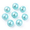 Spray Painted ABS Plastic Imitation Pearl Beads OACR-T015-05C-08-3