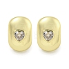 Brass Micro Pave Cubic Zirconia Stud Earrings for Women EJEW-E312-01C-G-1