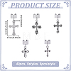 40Pcs 5 Style Cross Alloy Stethoscope Pendant Decorations HJEW-ME00140-2