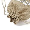 Christmas Printed Burlap Packing Pouches Drawstring Bags ABAG-Q053-02B-05-4