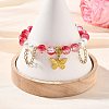 Alloy Butterfly Charm Bracelets BJEW-JB14139-01-1