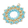 Seed Beads & Glass Beaded Pendants PALLOY-MZ01295-02-2