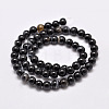 Natural Black Agate Bead Strands G-G962-10mm-12-A-3