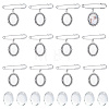 Alloy Oval Tray Brooch Base Settings JEWB-DC00007-1