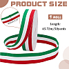 50 Yards Tricolor Polyester Striped Grosgrain Ribbon OCOR-WH0078-199C-2