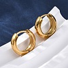 316 Surgical Stainless Steel Hoop Earrings for Women EJEW-G429-01C-G-1