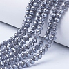 Electroplate Glass Beads Strands EGLA-A034-P1mm-A15-1