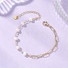 Brass Paperclip Chain Bracelets BJEW-JB13241-1
