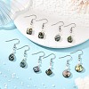 Paua Shell & Pearl Dangle Earrings EJEW-JE07289-1