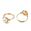 Natural Cultured Freshwater Pearl Finger Rings for Women RJEW-JR01029-3