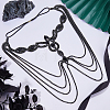 1Pc Brass Rhinestone Multilayer Tassel Masquerade Masks AJEW-FH0009-03-4