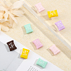 6Pcs 6 Colors Food Grade Eco-Friendly Silicone Beads SIL-CA0001-78-5
