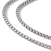 201 Stainless Steel Box Chain Necklace for Men Women NJEW-P268-A28-1X5-2