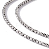 Non-Tarnish 201 Stainless Steel Box Chain Necklace for Men Women NJEW-P268-A28-1X5-2