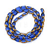 Electroplate Glass Beads Strands X-EGLA-N008-015E-2