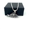 Vintage Punk Style Men's 304 Stainless Steel Fishbone Pendant Necklaces MU8602-5