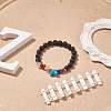 Natural & Synthetic Mixed Stone Chips Stretch Bracelets BJEW-JB08714-2