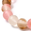 Colorful Tigerskin Glass Round Beads Stretch Bracelet for Teen Girl Women BJEW-JB06939-03-5