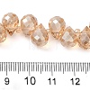 Electroplate Glass Beads Strands X-EGLA-D030-17I-4