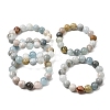 12MM Natural Aquamarine Round Beaded Stretch Bracelets for Women GG-CBA6C75-A01-12mm-4